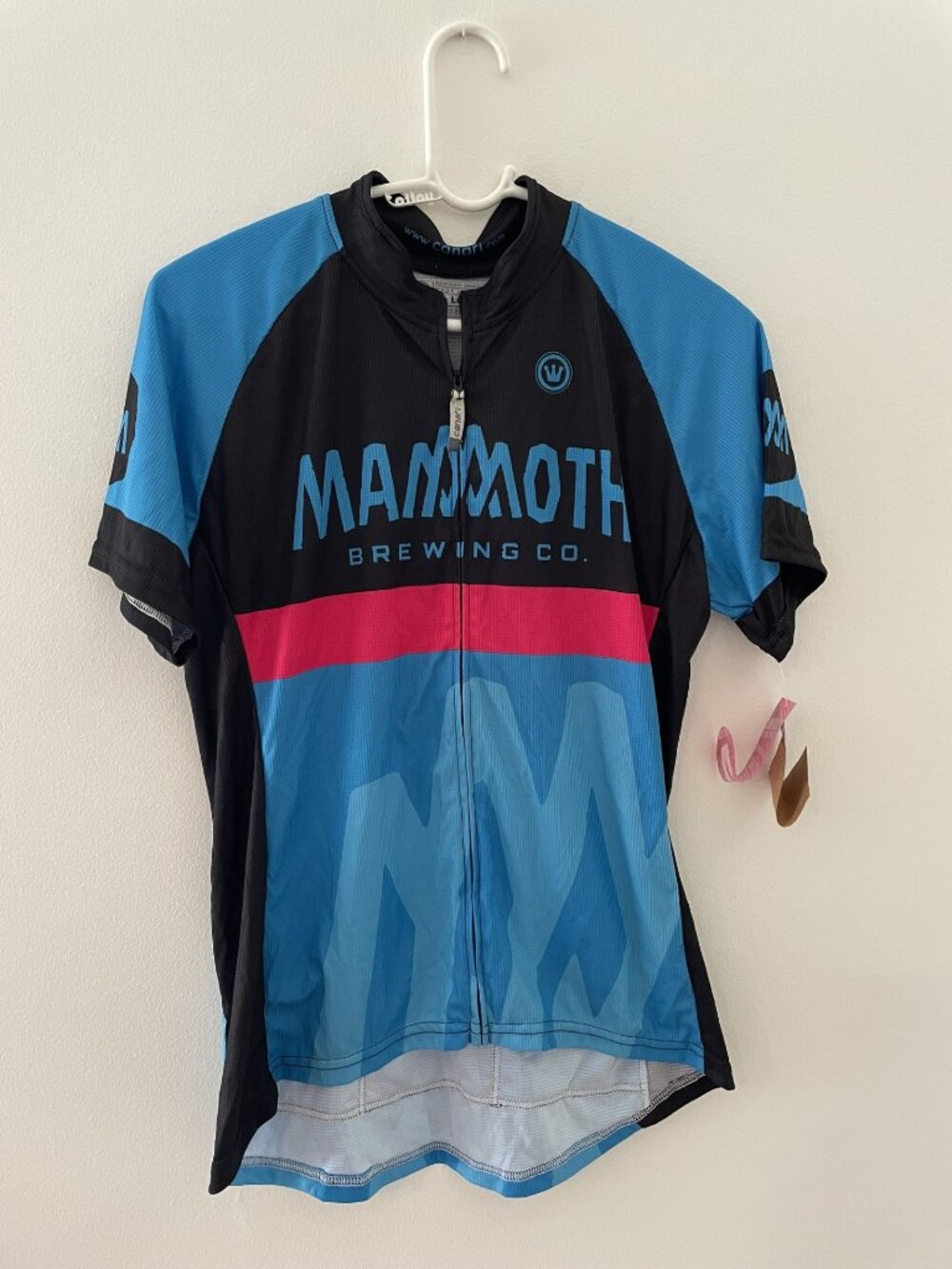Canari woman's L cycling bike jersey "Mammoth Brewing Co", moisture wicking